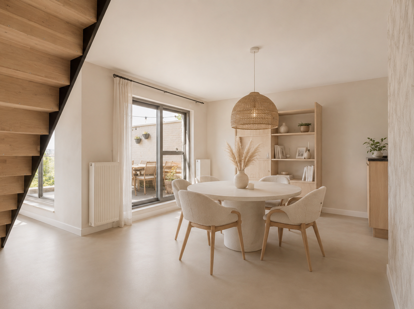 Zeer ruim en exclusief penthouse duplex met 5 slaapkamers, lifttoegang in het appartement en 2 zuidgerichte terrassen.<br />
Via de lift, die rechtstr
