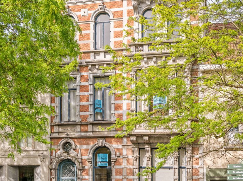 Cette imposante maison de maître (actuellement divisée en 6 appartements et un bureau + parking), de style néo-Renaissance flamande, constitue l’inves