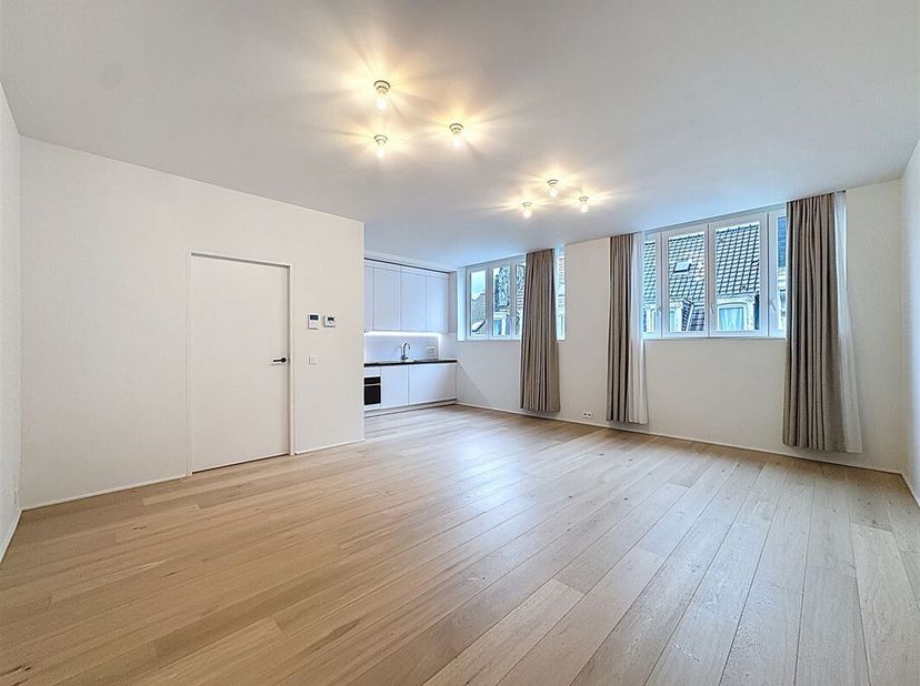 Rue Neuve - Mooi, volledig gerenoveerd appartement met 1 slaapkamer van +/-70m² met een groot gemeenschappelijk terras gelegen op de 3e verdieping van