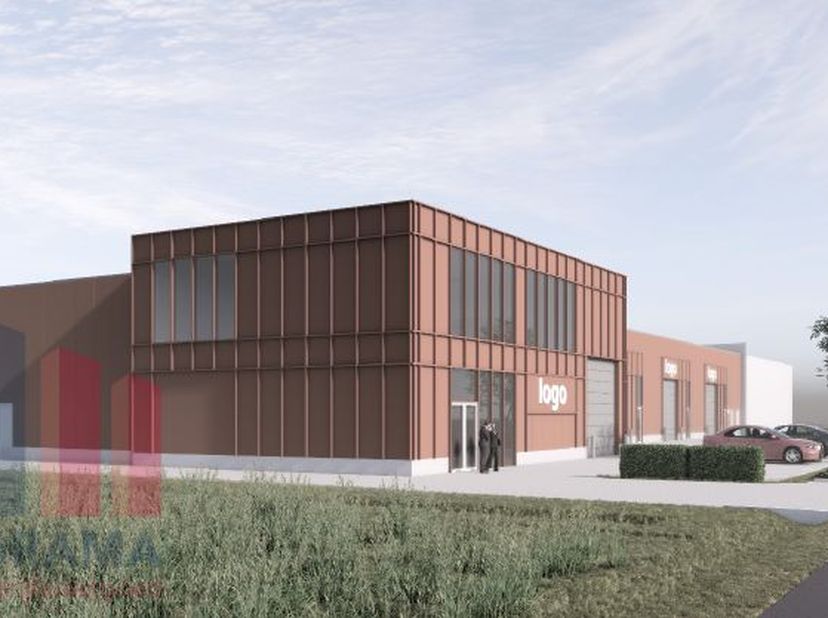 Kwaliteitsvol nieuw te bouwen KMO-park "Hezeschrans" te koop, bestaande uit 9 KMO-units met oppervlaktes tussen 211 m² en 414 m² (eventueel samen te v