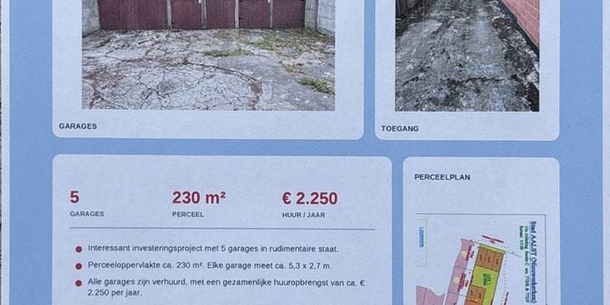 Garage te koop in vestjen 22 bus +, 9320 Nieuwerkerken