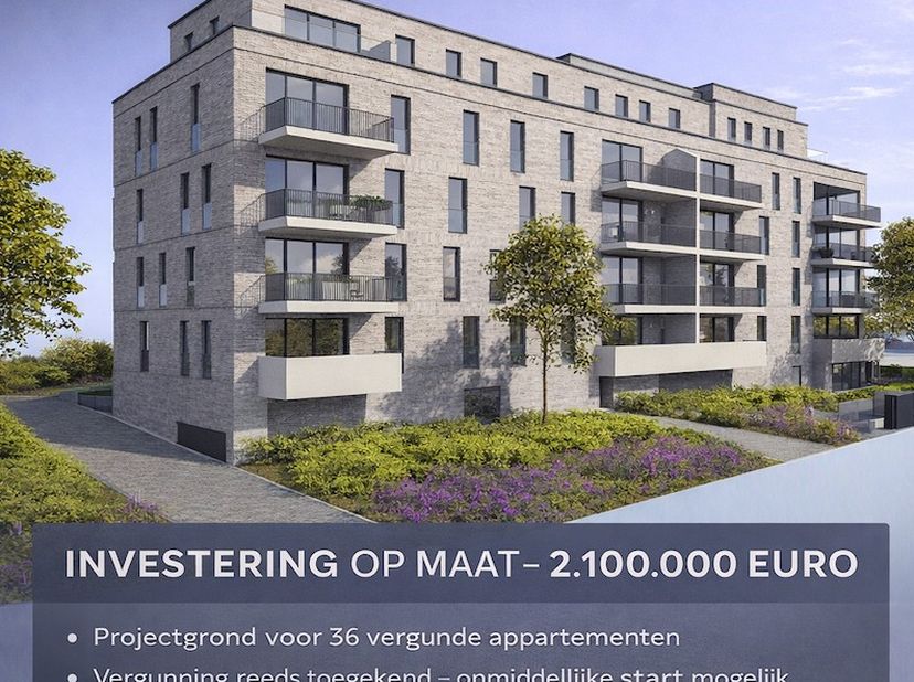 <br />
Unieke opportuniteit voor ontwikkelaars en investeerders: vergunde projectgrond voor de realisatie van een residentieel appartementsproject bes