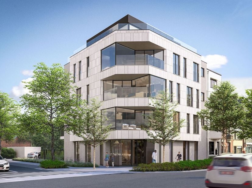 Prachtig nieuwbouw 1-slaapkamer appartement in hartje Brasschaat <br />
Ligging:<br />
Het appartement ligt op de Bredabaan in Brasschaat. Alle facult