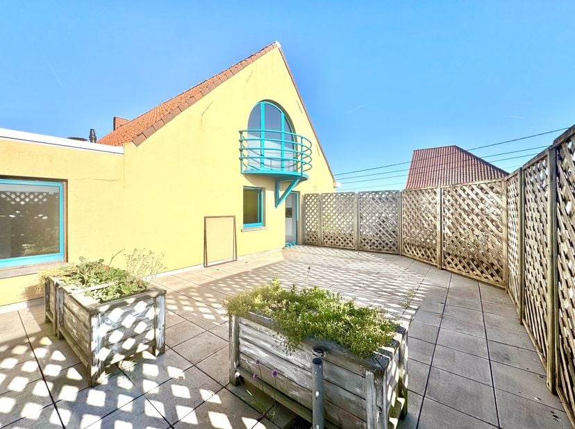 Ruim duplex appartement op locatie met goede verbindingen en alles wat men nodig heeft aan winkels en overige; Indeling: Gelijkvloers: aparte inkom me