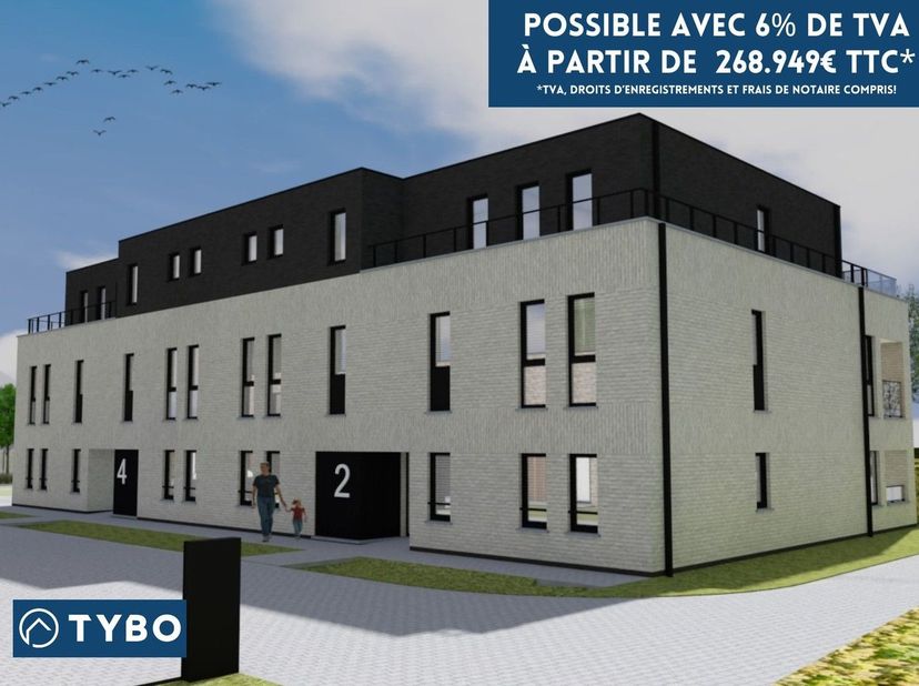 Au centre d'Estaimbourg on a un projet de 10 appartements autour d'un parc privatif.<br />
Il y a 4 appartements au rez, 4 appartements au premier éta