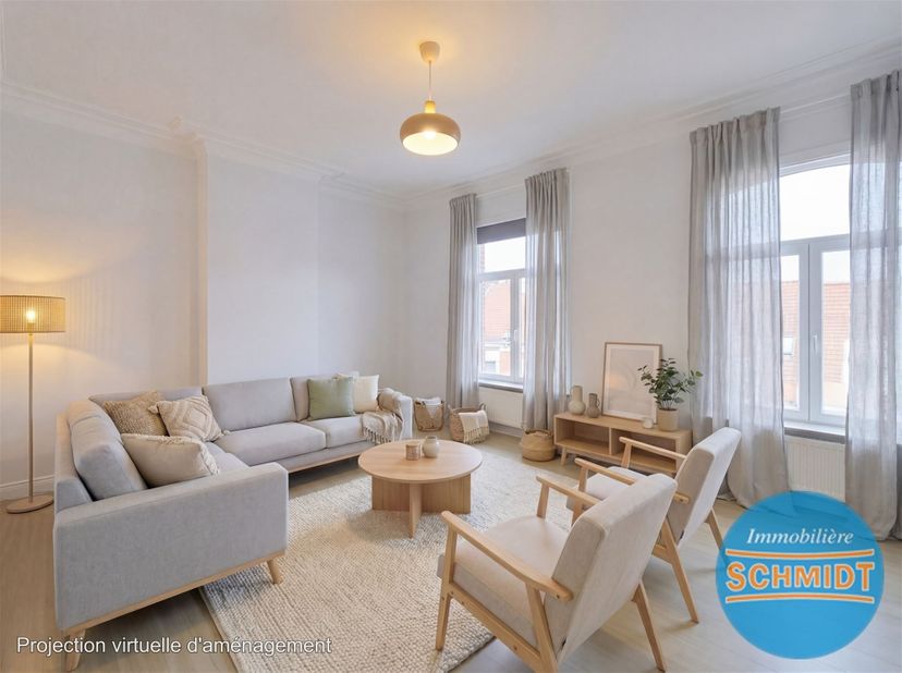 IMMOSCHMIDT (Réf : 29250) Etterbeek - Roi Vainqueur: Aantrekkelijk appartement van 70m2 op de 2e verdieping van een klein gebouw van 4 verdiepingen. H