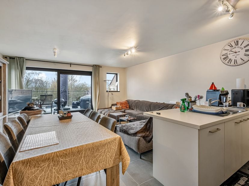 Dit recent appartement maakt deel uit van een kleinschalige residentie met slechts 5 eenheden en is gelegen in het centrum van Iddergem. Het geniet va