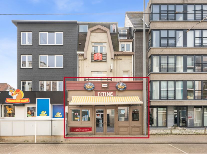 La Panne : Commerce loué idéalement situé  investissement intéressant avec bon rendement Vous recherchez un investissement sûr sur la côte belge ? Ce