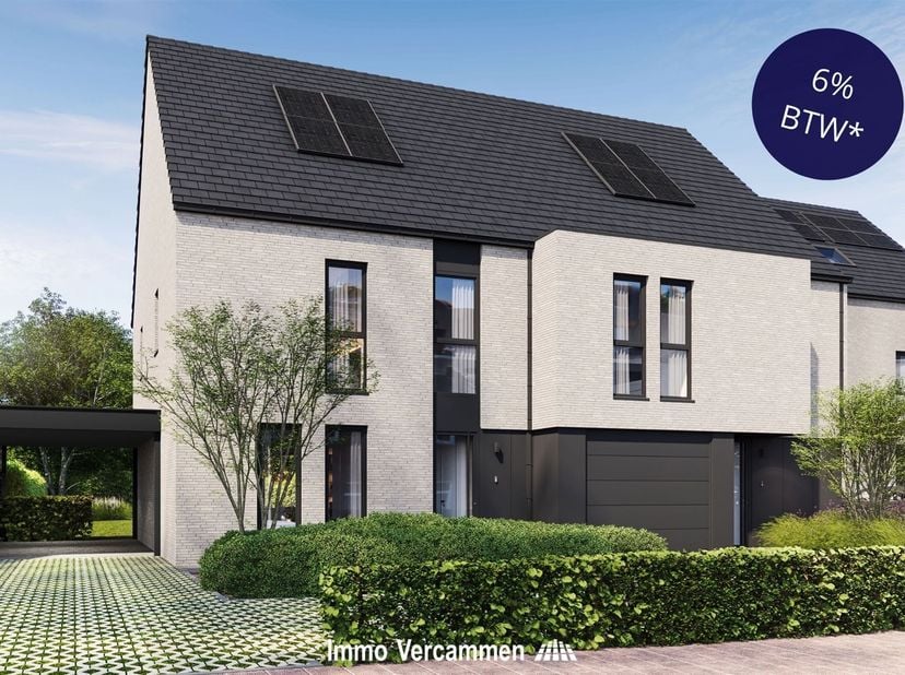 Dans le projet Pirouet, vous vivez dans un espace spacieux, lumineux et tourné vers l'avenir. Les six maisons familiales jumelées sont conçues pour ce