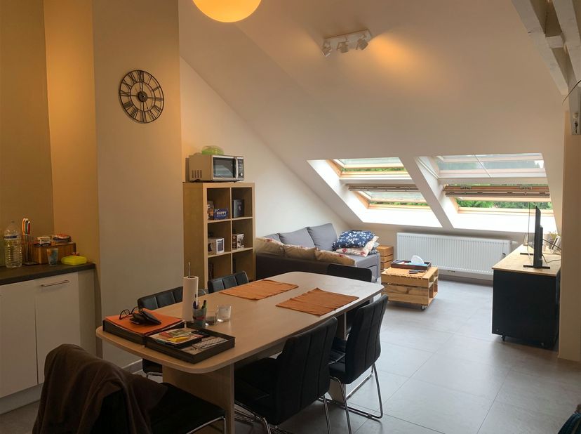 Appartement van +/- 55 m² gelegen in het centrum van Leuze-en-Hainaut, op de 3e verdieping van een flatgebouw met 4 woningen en een lift. <br />
<br