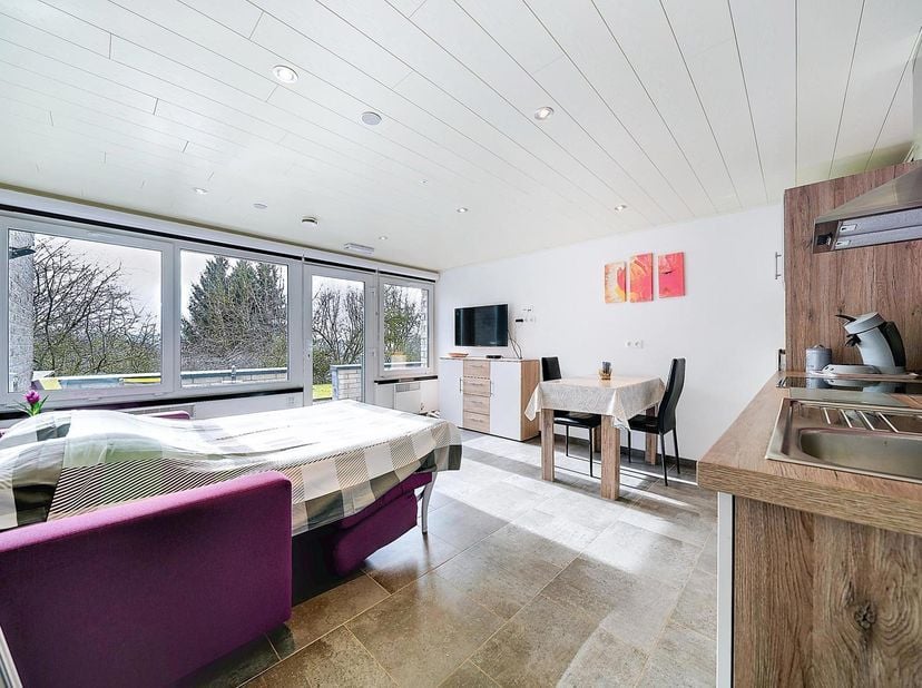 Easyhome vous propose un beau bien d'investissement situé dans un domaine de villégiature de 80 hectares à Malmedy. A flanc de colline, ce studio offr