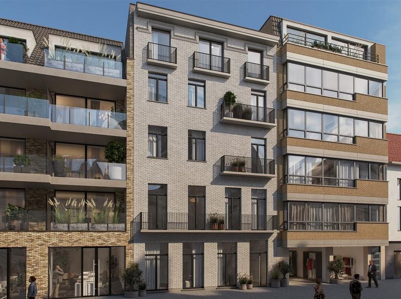 In het centrum van Blankenberge bevindt zich dit uitzonderlijke appartement van 101,2 m², gelegen in een volledig vernieuwde residentie.<br />
Het kle