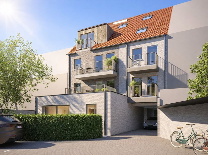 Nieuw appartement in een nieuwe residentie gelegen in de Bondgenotenlaan te Heist-aan-Zee. Dit appartement beschikt over 2 slaapkamers en achteraan ee