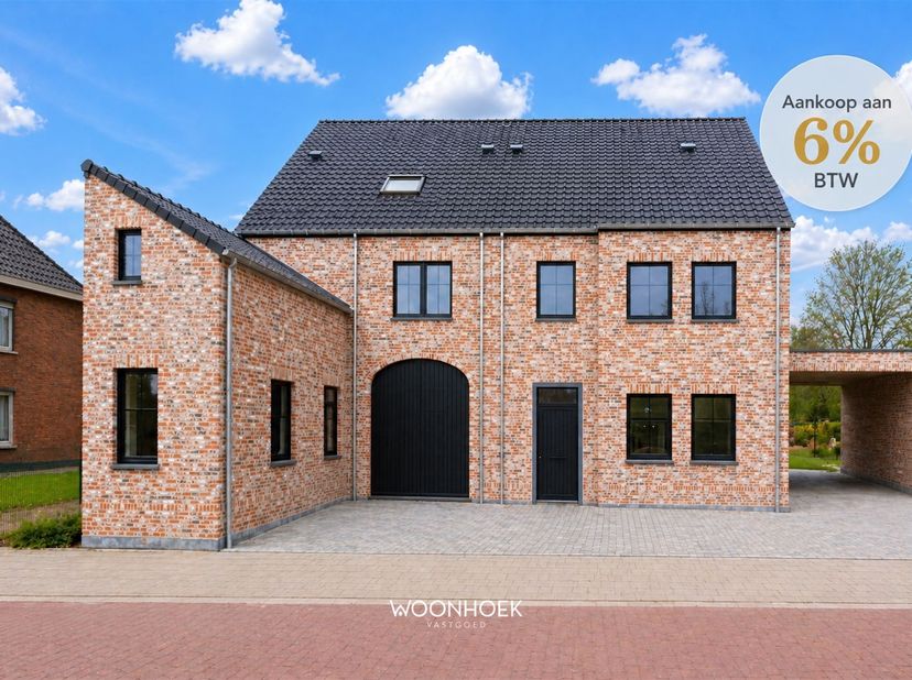 Ontdek deze volledig afgewerkte en energiezuinige nieuwbouwwoning in een aangename residentiële buurt te Stekene. Bij het ontwerp werd bijzondere aand
