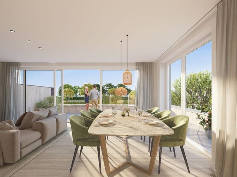 Het energieneutrale appartement is gelegen in Woonpark De Hazelaar op de Bosmolens. Woonpark De Hazelaar is een nieuwbouwproject met bijhorend park.<b