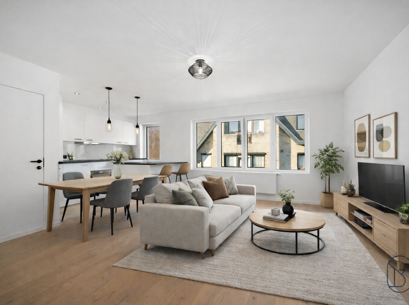 Ontdek dit instapklare appartement op korte afstand van het centrum van Wevelgem. <br />
Bestaande uit een lichtrijke woonkamer met open geïnstalleerd