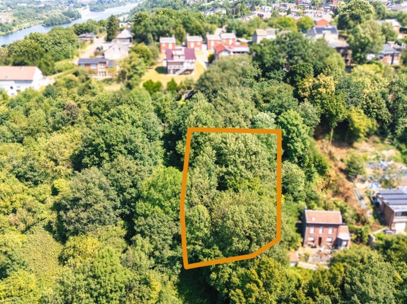 Parcelle de terrain de 2.655 m² reprise en zone d'habitat à Cheratte sur une parcelle boisée. Au vu de la configuration de ce terrain, nous recommando