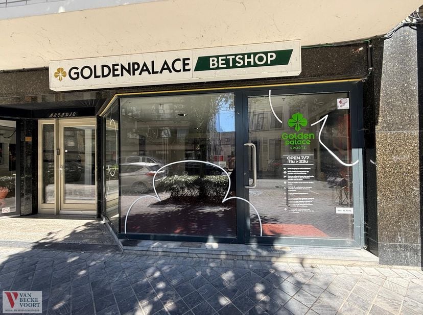 Commerciële ruimte 95m² in een statig, residentieel gebouw - nabij commerciële invalsweg Alfons Pieterslaan - gevelbreedte 5,50m -&amp;nbsp;&amp;nbsp;grote ra