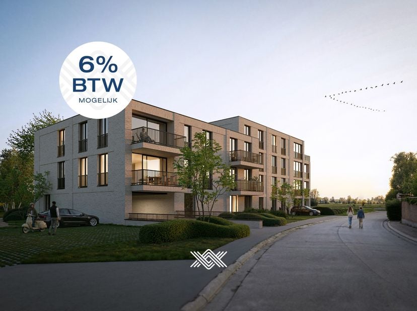 Dit tweeslaapkamerappartement met een oppervlakte van 91 m² is gelegen op het eerste verdiep van gebouw A. Het appartement beschikt over een inkomhal