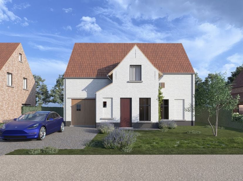 25% VERKOCHT! <br />
Deze landelijk gelegen alleenstaande nieuwbouwvilla met vergund bijgebouw is gelegen in Hooglede.<br />
Indeling woning is als vo