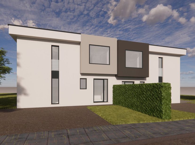 DERNIÈRE MAISON À VENDRE !<br />
Nouveau projet de construction de 2 maisons jumelées situées dans une rue calme et sans issue.<br />
Au niveau de la