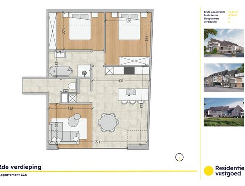                                         Appartement te koop in Oudenburg, € 248.300
