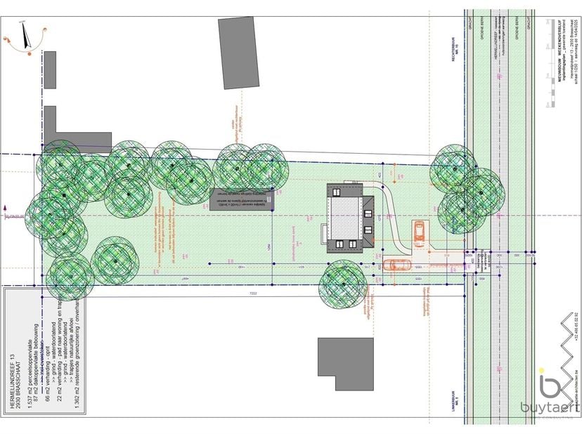 Tof gelegen perceel bouwgrond voor een weekendverblijf op 1.812m² te Brasschaat in een rustige en groene omgeving!<br />
De grond met vergunning is g