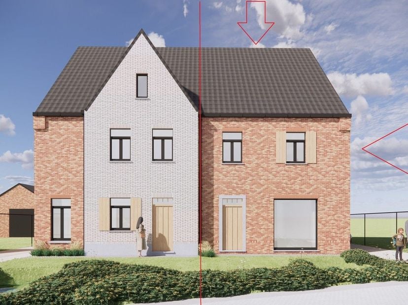 Deze prachtige halfopen bebouwing (HOB)in pastoriestijl wordt gebouwd in de Zonneveldweg ter hoogte van nr. 30B in Wellen. Met een bewoonbare oppervla