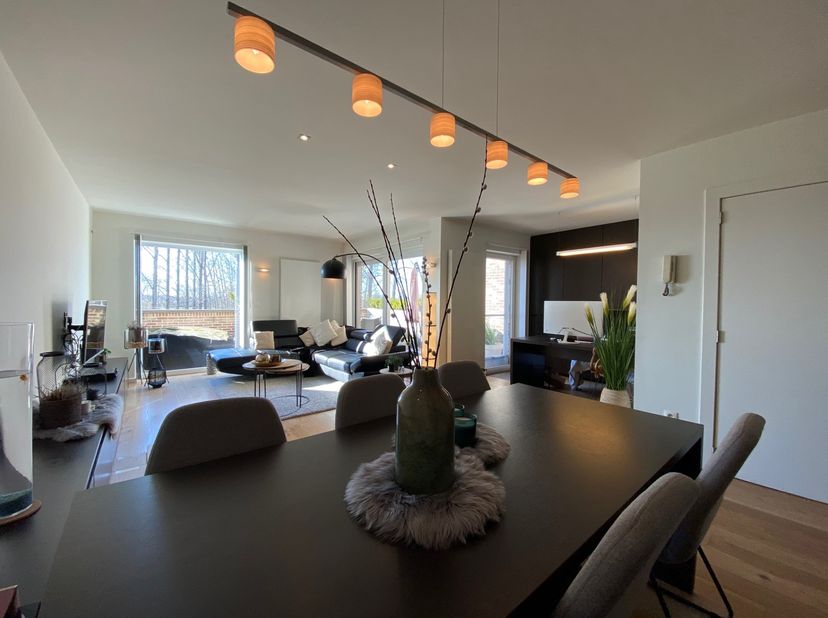 Moderen, volledig instapklaar appartement met een fantastisch uitzicht op de velden en de paarden en dit vlak aan het bruisende centrum van Bilzen! Di