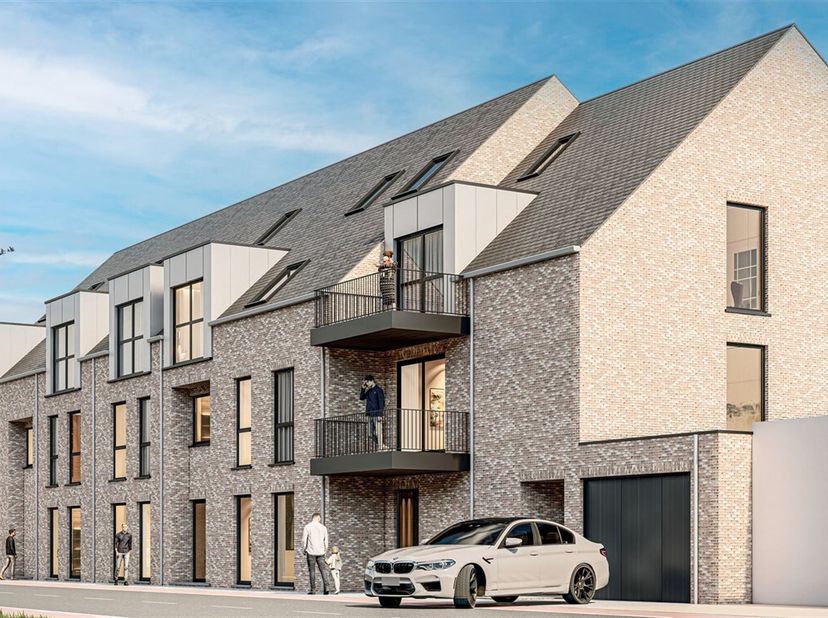 Appartement duplex neuf de 115 m² au 2ème et 3ème étage avec 2 chambres.<br />
Hall d'entrée commun.<br />
L'appartement lui-même :<br />
2ème étage :
