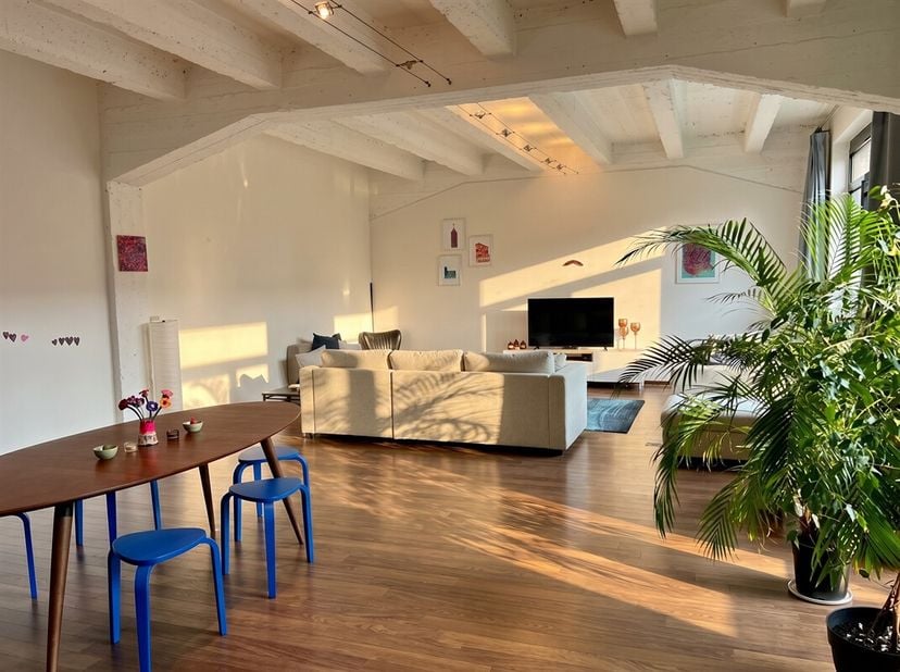 Deze uiterst ruime loft met een bewoonbare oppervlakte van maar liefst 180 m² is gelegen op de tweede verdieping van een statig appartementsgebouw in