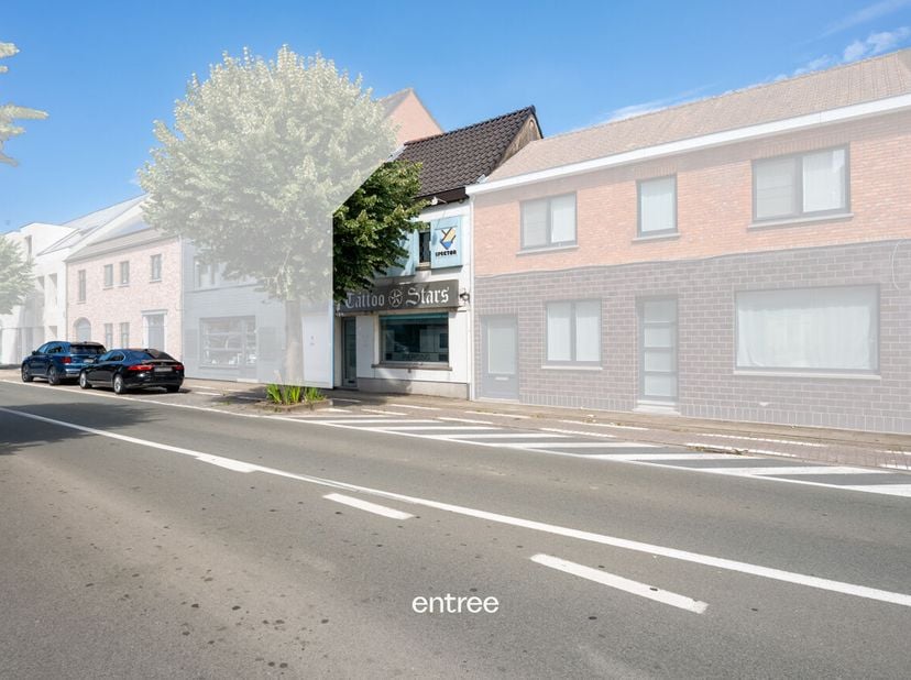 Wie op wandel-/fietsafstand van Gent-centrum, op een commerciële ligging, een handelspand met woonst zoekt (die groter is dan ze eruit ziet), zal hier