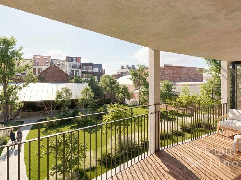 Victoire Junot stelt u dit mooie L-vormige appartement met twee slaapkamers voor, met een aangename en harmonieuze indeling.<br />
De leefruimte omvat
