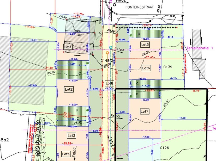 Perceel bouwgrond voor open bebouwing op een perceel van 953 m² gelegen in het centrum van Pittem, deel van een nieuwe verkaveling met een doodlopende