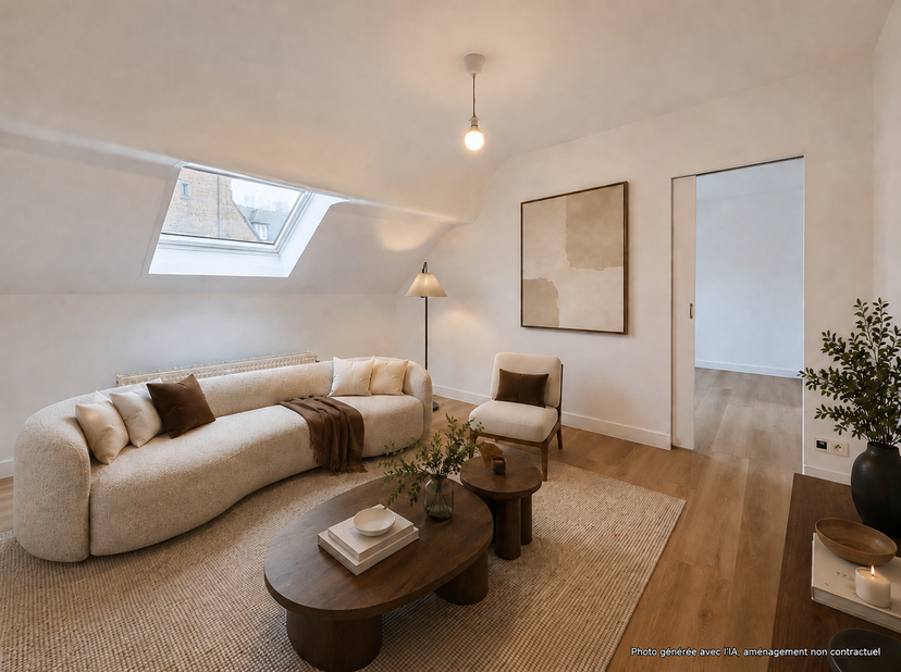 UCCLE LANGEVELD : dans une petite copropriété, à proximité immédiate des transports ,des commerces et du Bois de la Cambre , charmant appartement une