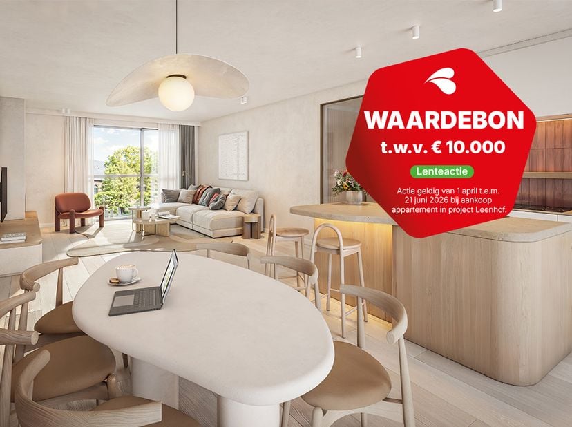Appartement au premier étage - 1 chambre à coucher - Espace de vie lumineux avec cuisine ouverte - Terrasse spacieuse - Débarras pratique - Pompe à ch