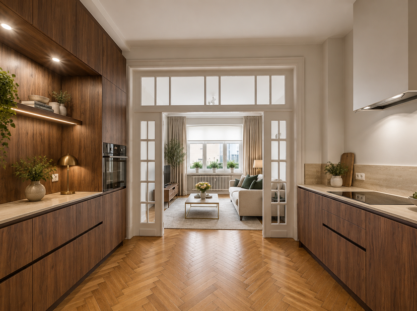 Elegante gerenoveerde studio van +- 60 m²<br />
Tussen de Franklin Rooseveltlaan en de Louizalaan, elegante kleine studio op de begane grond van een m