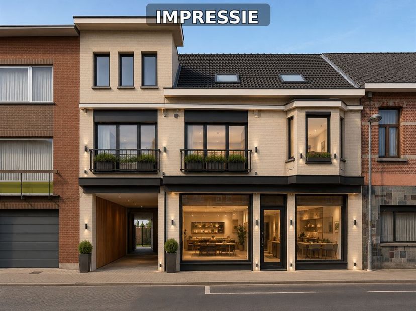 Aan de Pastoor Mellaertsstraat 46 in Heist-op-den-Berg vindt u een ruim handelspand met een sterke straatzichtbaarheid en een bestaande commerciële in
