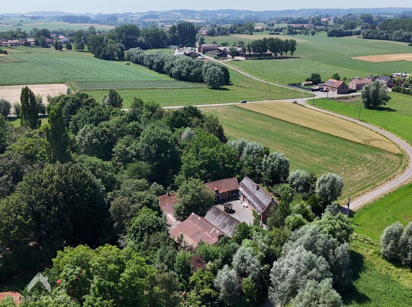 In het landelijke Wodecq, een deelgemeente van Ellezelles genesteld in een oase van rust bevindt zich deze authentieke hoeve op een perceel van liefst
