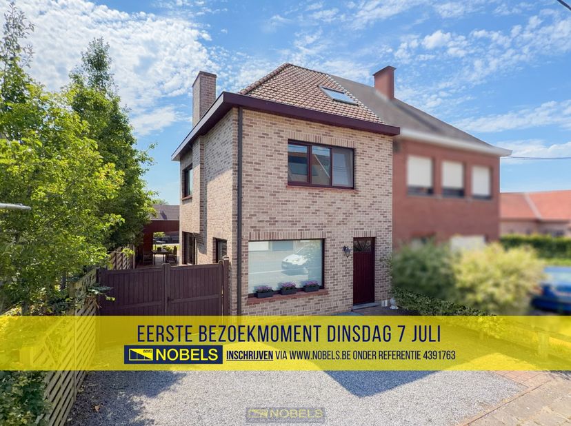 1ste bezoekdag dinsdag 7 juli! Inschrijven kan via www.nobels.be onder referentienummer 4391763.<br />
<br />
INSTAPKLARE GEZINSWONING met een EIGENTI