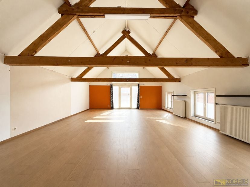 RUIME LOFT met ROYAAL OPPERVLAK (152M²), GROOT TERRAS (18M²) en topligging in het CENTRUM VAN RONSE. Deze eigendom combineert een ruimtelijk gevoel me