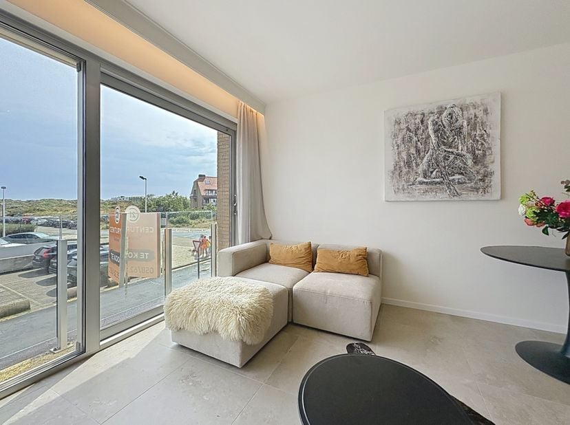 Dit appartement werd volledig gerenoveerd en ligt vlak bij het strand en de duinen.&amp;nbsp; Indeling: inkomhal met toilet, volledig ingerichte keuken, e