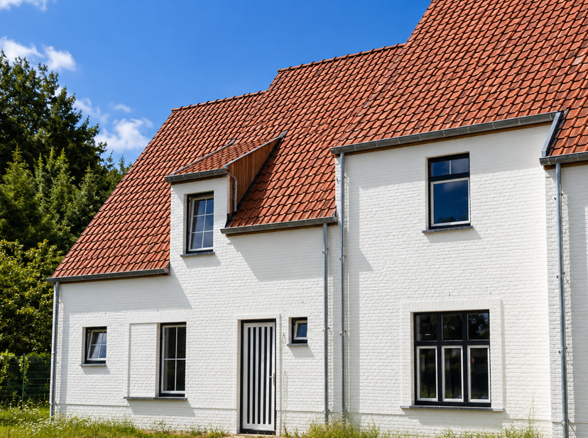 Exclusieve high-end nieuwbouwwoningen in een rustige doodlopende straat te Oostkamp<br />
In de Jan Breidelstraat in Oostkamp verrijst een exclusief e