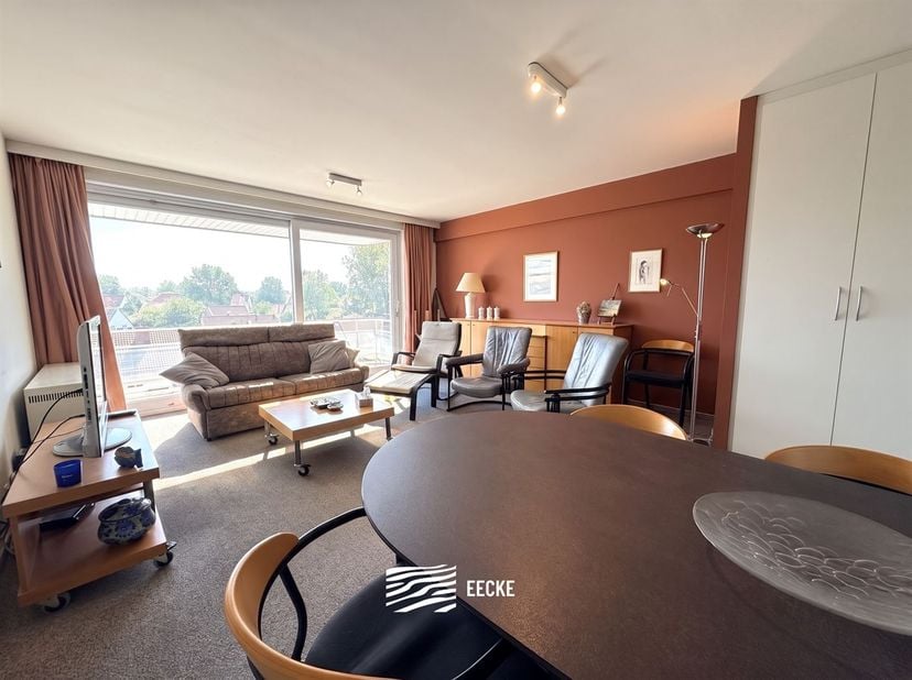 Panorama A 0204 - Op te frissen zonnig appartement met twee slaapkamers - Gelegen op de tweede verdieping, uitgevend op de Elisalaan - Inkomhal - Leef