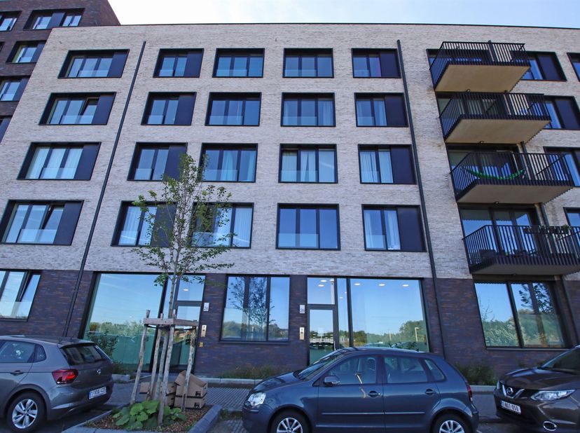Recent en volledig gemeubeld appartement met groot terras in het Erasmus Gardens project.<br />
<br />
Gelijkvloers: Inkomhal (5m²) met apart toilet