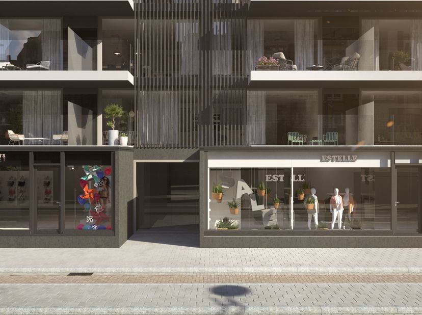 Cet espace commercial de grande taille, d'une superficie de 99,78 m², est situé dans une résidence neuve à Koksijde, Koninklijke Baan.<br />
Est facil