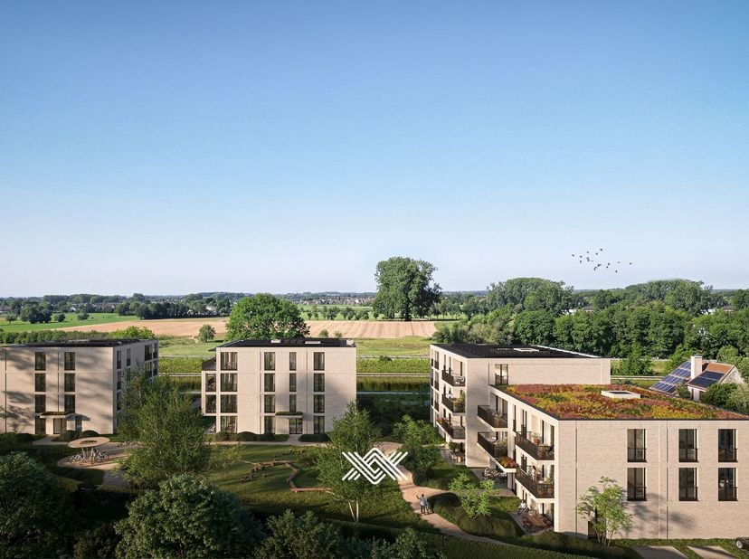 Dit tweeslaapkamerappartement met een oppervlakte van 111 m² is gelegen op het gelijkvloers verdiep van gebouw A. Het appartement beschikt over een in