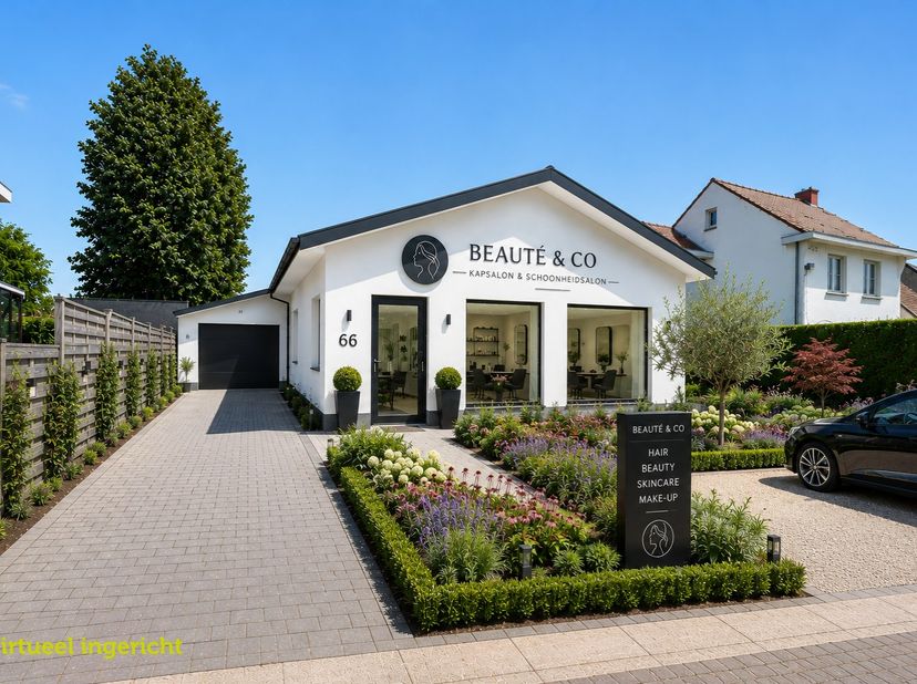 Gelegen te WIldenburg (Wingene), vinden we deze ruime woning van 210m2 bewoonbare oppervlakte met voormalige kapperszaak terug. De handelswoonst staat