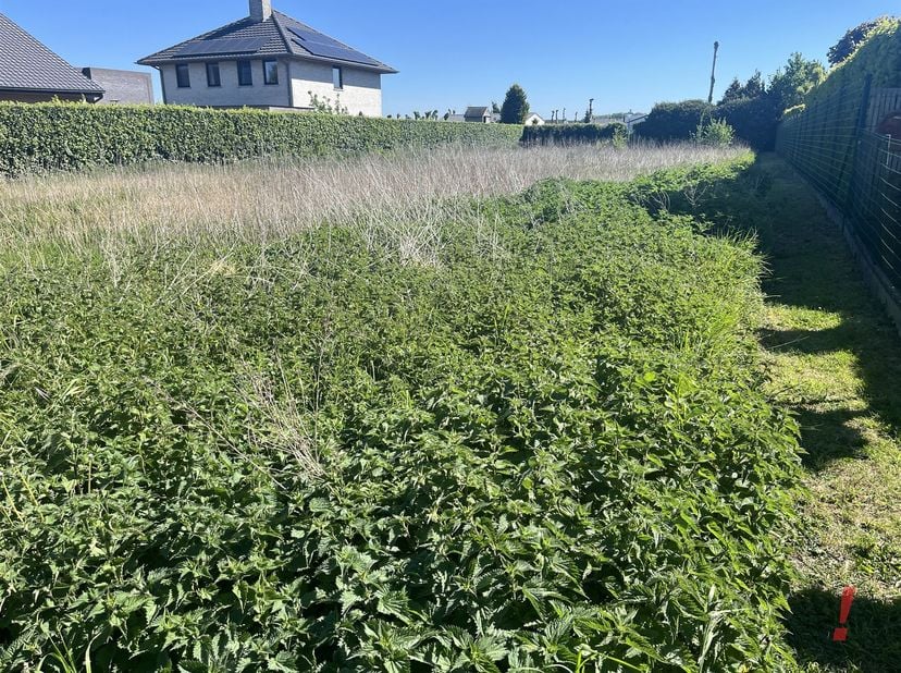 Mooi rechthoekig stuk bouwgrond met breedte 18,8 m x 23 m diep. Totale oppervlakte 980 m2. <br />
Het perceel is bedoeld voor een alleenstaande wonin