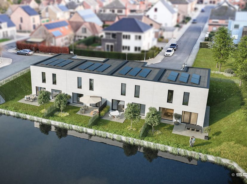 Eden Roc is een kleinschalig nieuwbouwproject op een unieke locatie in Lede: 4 stijlvolle woningen aan de waterkant, in een rustige residentiële buurt
